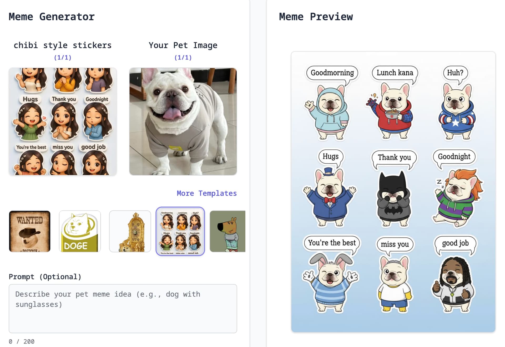 Funny pet meme example